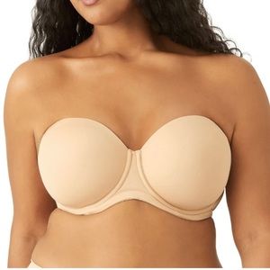 NWOT Wacoal Red Carpet Full Figure Underwire Strapless Bra 854119 38DDD